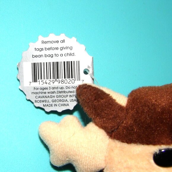 Coca Cola Collectible 1998 #0133 Reindeer w/ Coca Cola Bottle Bean Bag Plush 6" - Picture 12 of 16